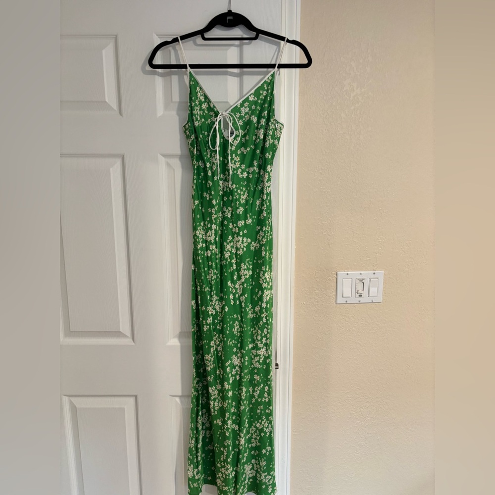 Rumored Green Floral Maxi Dress